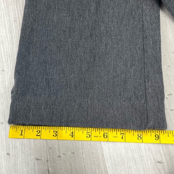Fashion Bug Y2K Gray Mid Rise Straight Wide leg Work Dress Hemmed Pants 4 - Picture 12 of 13